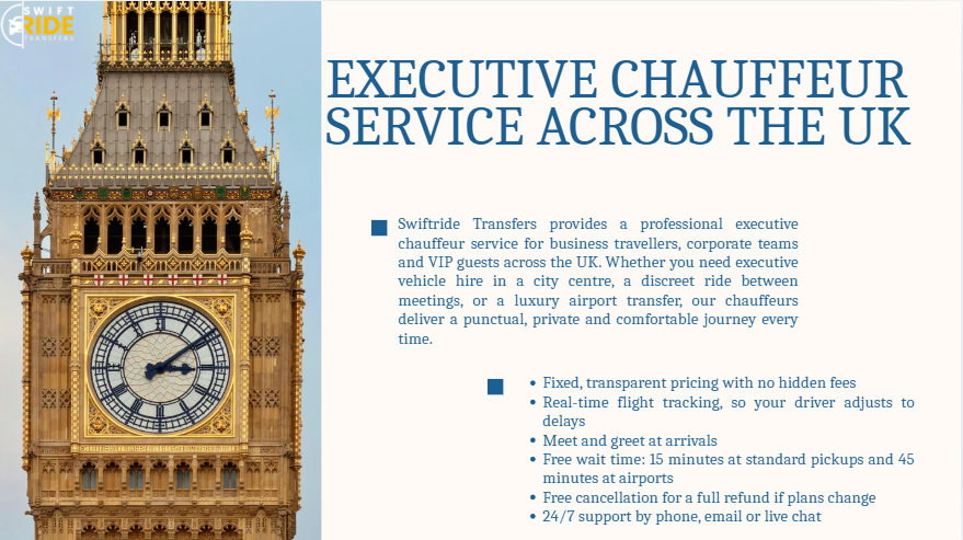 Executive Chauffeur Service Across the UK